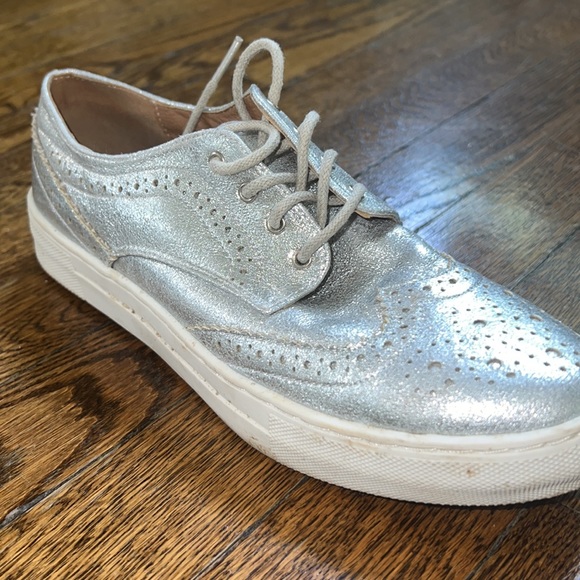 Metallic Silver Loafers - Picture 3 of 5